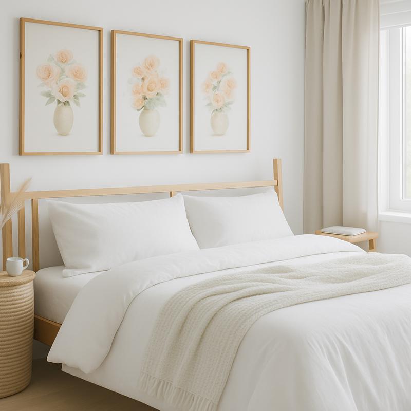 neru white bamboo bedsheet in neat bedroom