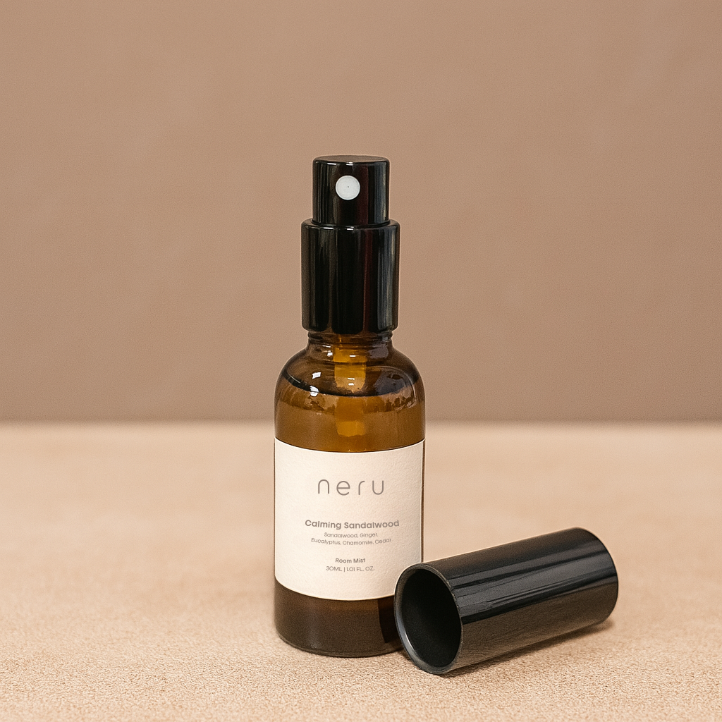 Calming Sandalwood Room Mist – Natural Aromatherapy Spray for Relaxing Spaces